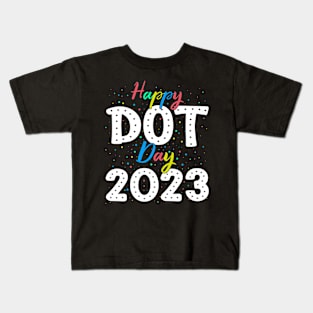 Happy International Dot Day 2023 Polka Dot Kids Toddler Boys Kids T-Shirt